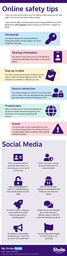 Online safety infographic - My Stroke Guide
