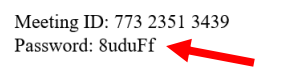 zoom meeting password